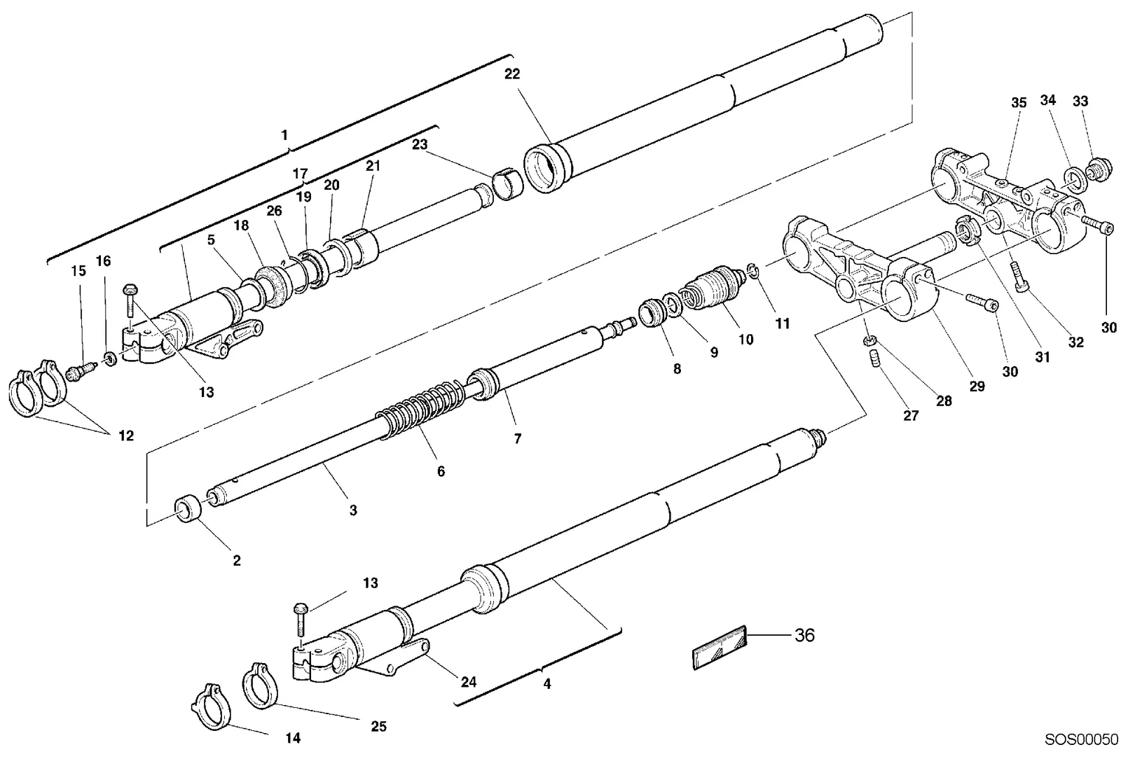 FORQUILHA DIANTEIRA M900SPECIAL